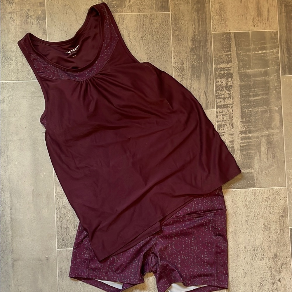 3/$20 Joe Fresh Activewear Set in Deep Burgundy